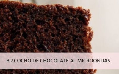 Bizcocho de chocolate al microondas