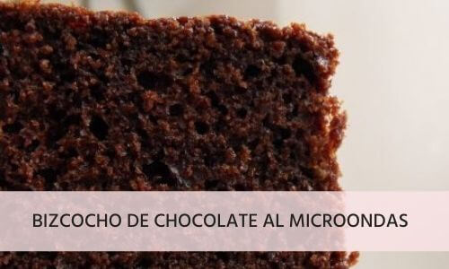 Bizcocho de chocolate al microondas