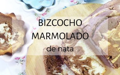 Bizcocho marmolado de nata