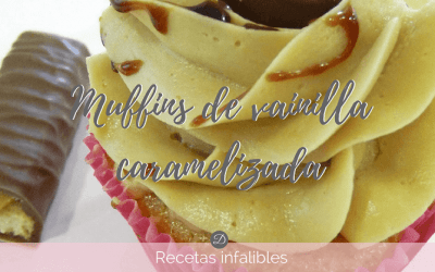 Muffins de vainilla caramelizada y cómo reciclar las cápsulas de cupcakes