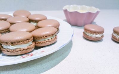 Cómo preparar macarons de chocolate, queso y Lemon Curd