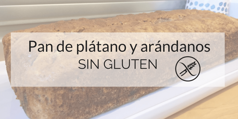 Pan de plátano y arándanos sin gluten