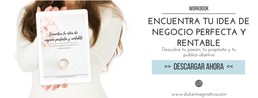 BANNER workbook idea negocio y público objetivo